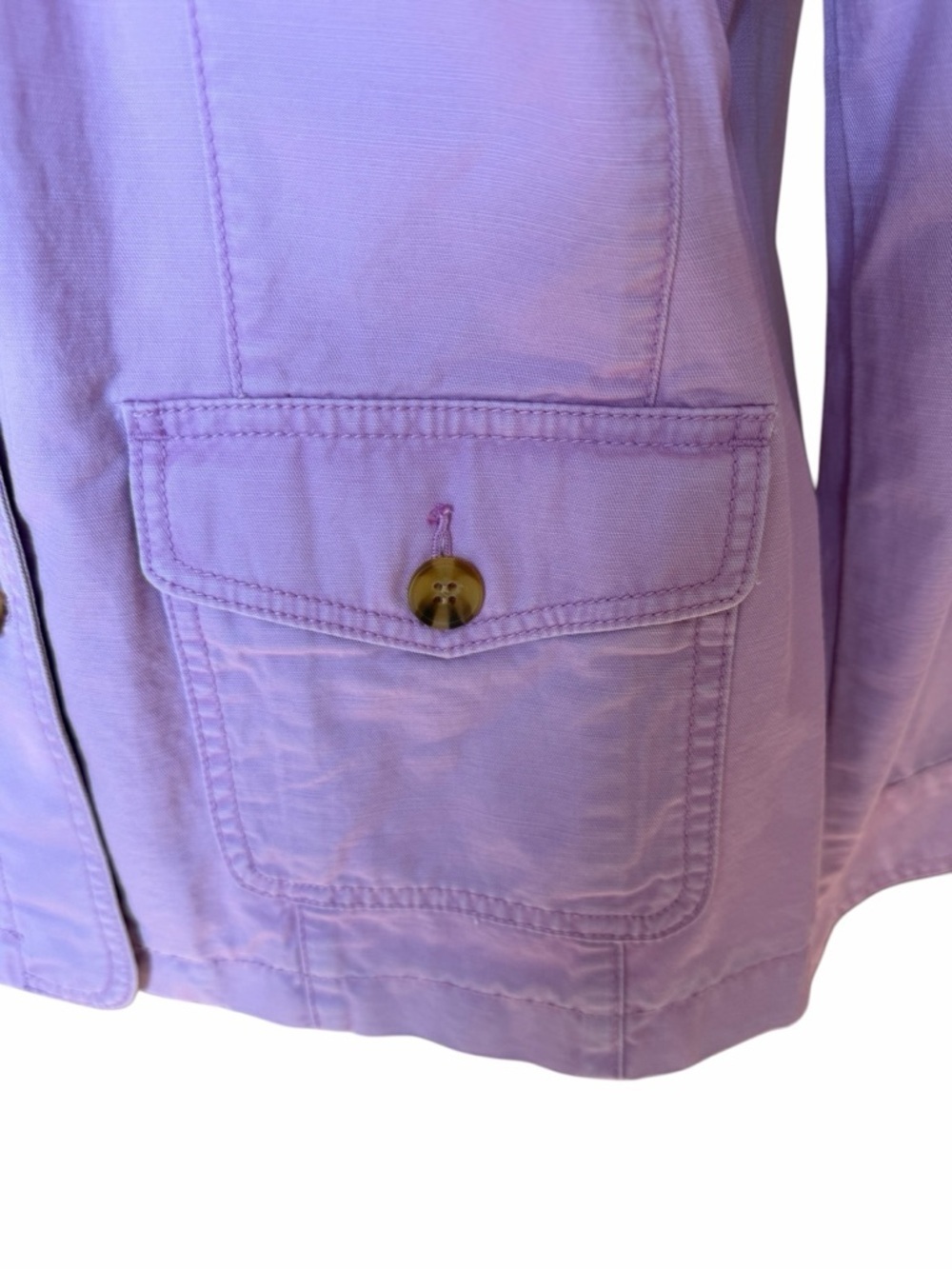 Talbots Lilac Utility Jacket with Button Front - Picture 6 of 14